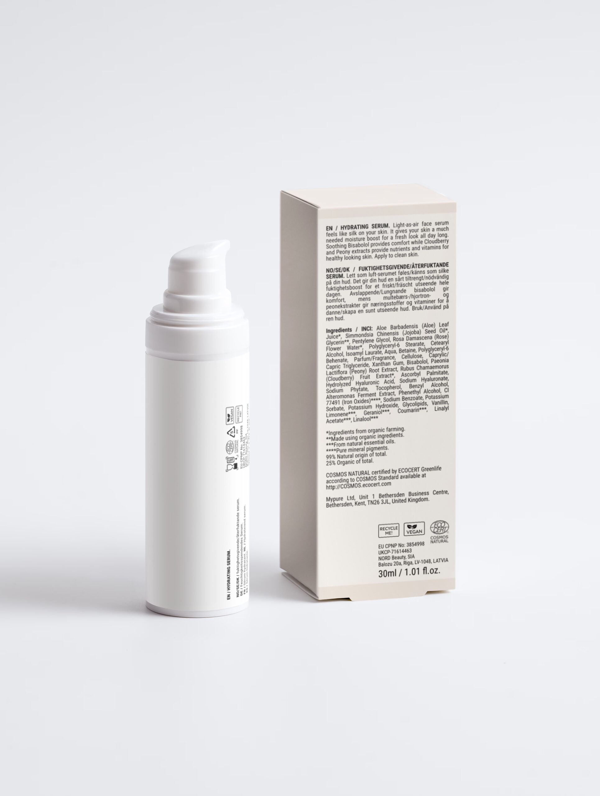 Hydrating Serum - Rückseite Hydrating Serum - Rückseite